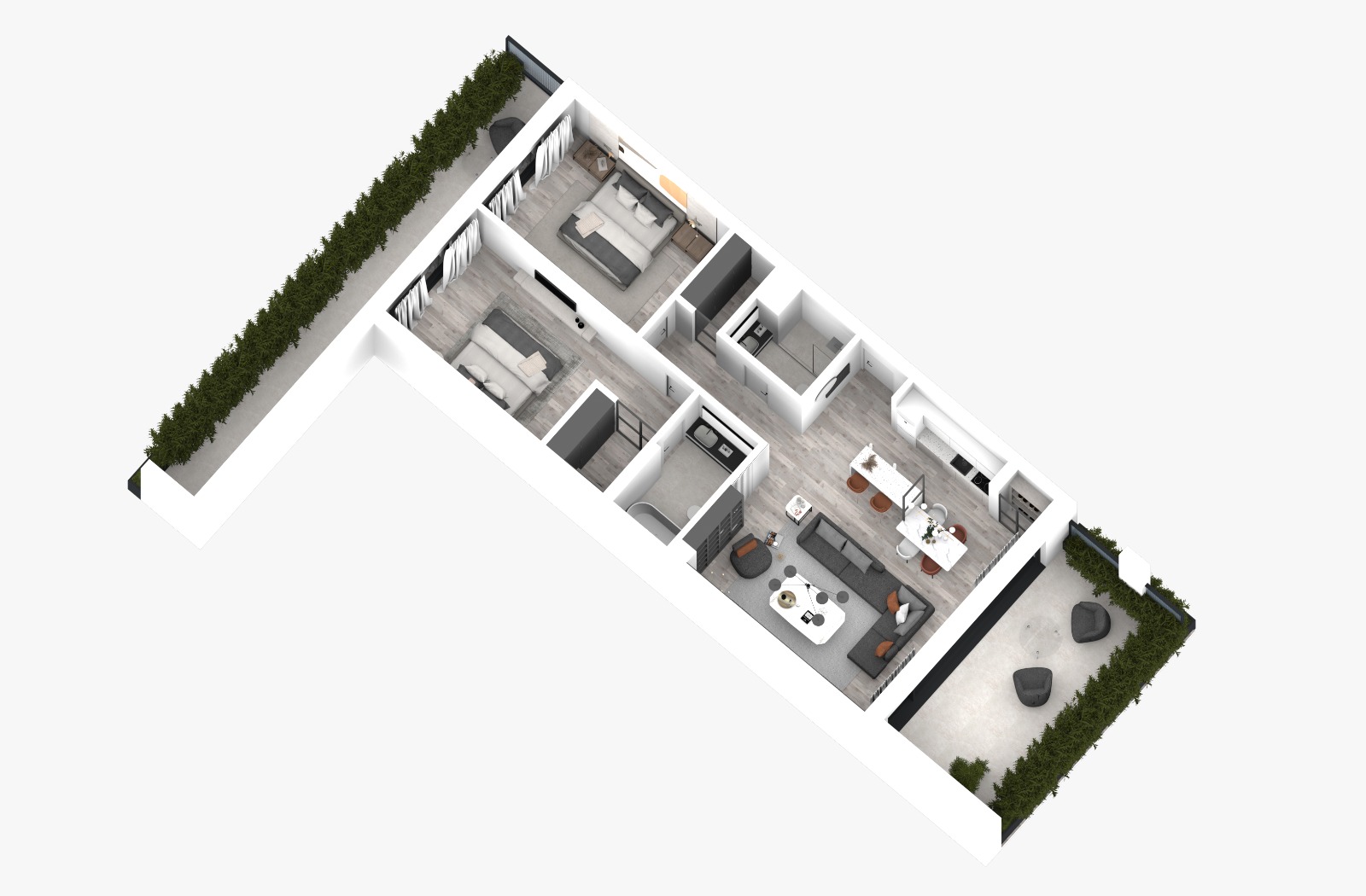Apartamentul 21, 3 camere, Blue Bike Pipera – imagine 2