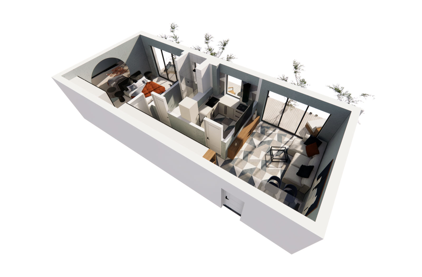 Apartamentul B41, 2 camere, Blue Bike Eden – imagine 4